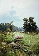 Serhii Vasylkivsky Cossack meadow France oil painting artist